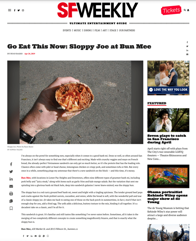 Go Eat This Now: Sloppy Joe at Bun Mee