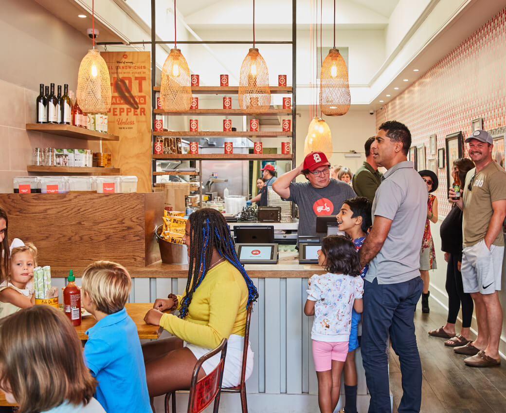 Customers ordering at Bun Mee